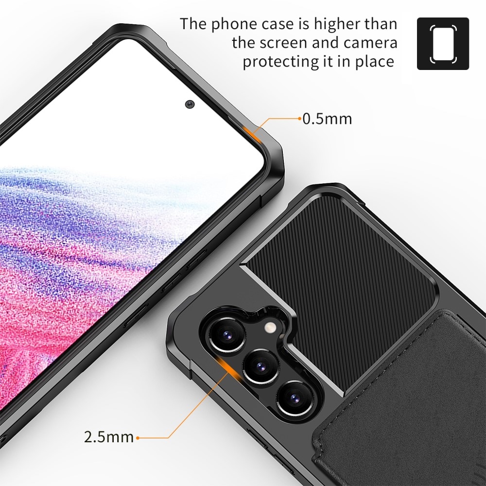 Coque porte-cartes Tough Multi-slot Samsung Galaxy A54, Noir