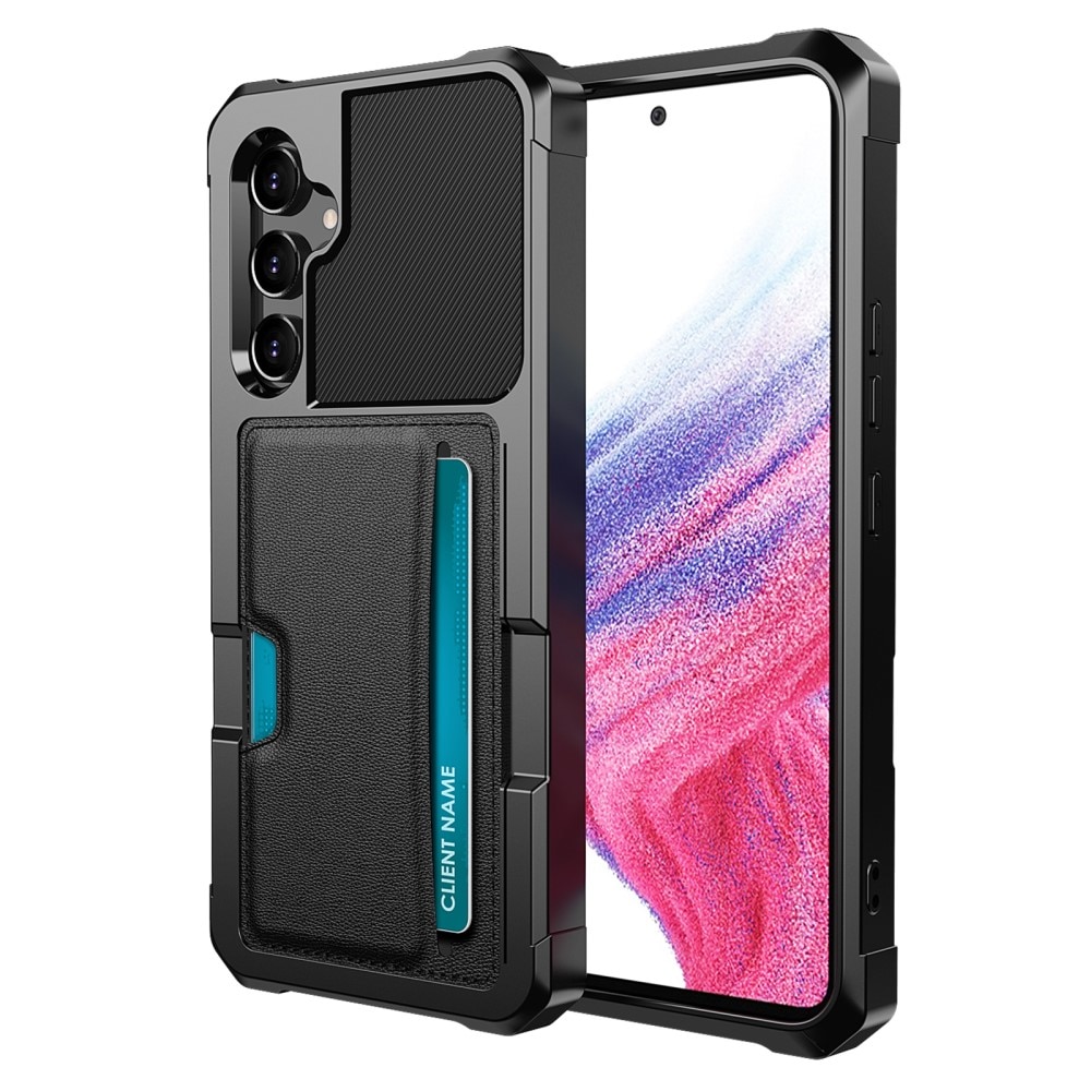 Coque Tough Card Case Samsung Galaxy A54, noir