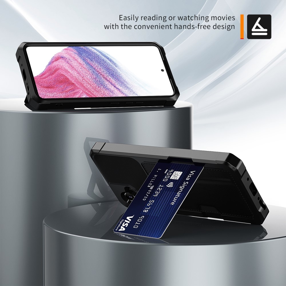 Coque Tough Card Case Samsung Galaxy A54, noir