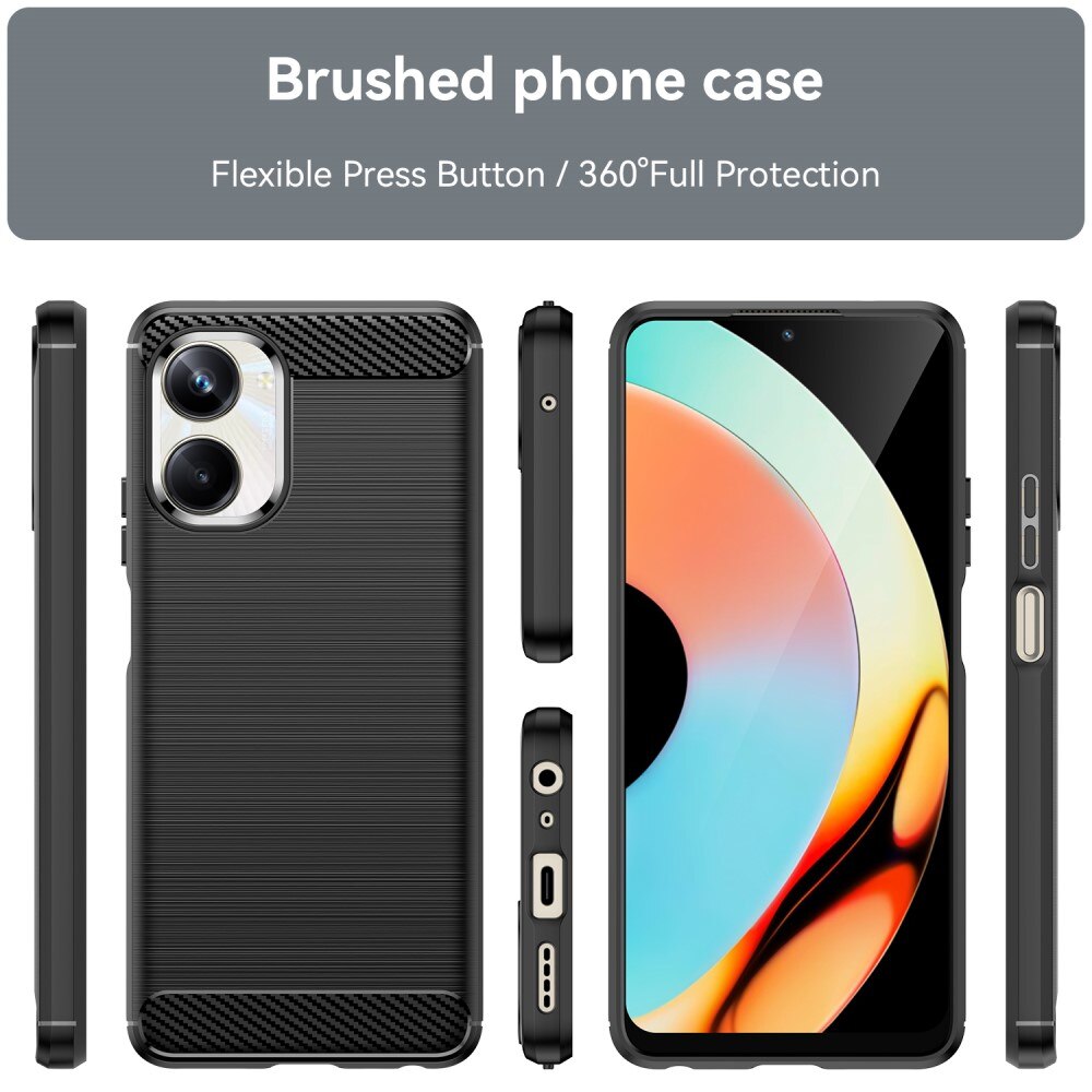 Coque TPU Brushed Realme 10 Pro, Black