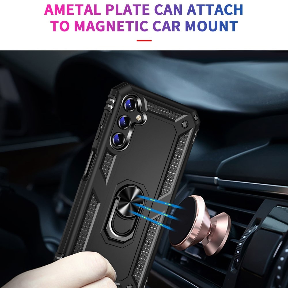 Coque hybride Tech Ring Samsung Galaxy A14, noir