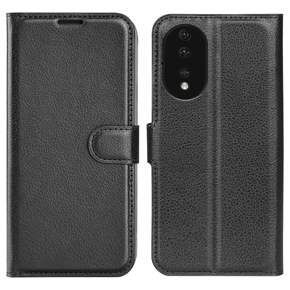 Coque portefeuille Honor 80, noir