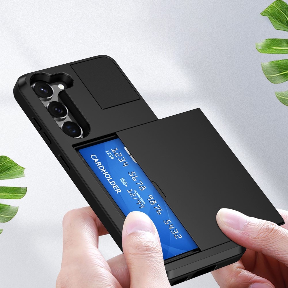 Coque à cartes Samsung Galaxy S23 Plus, Noir