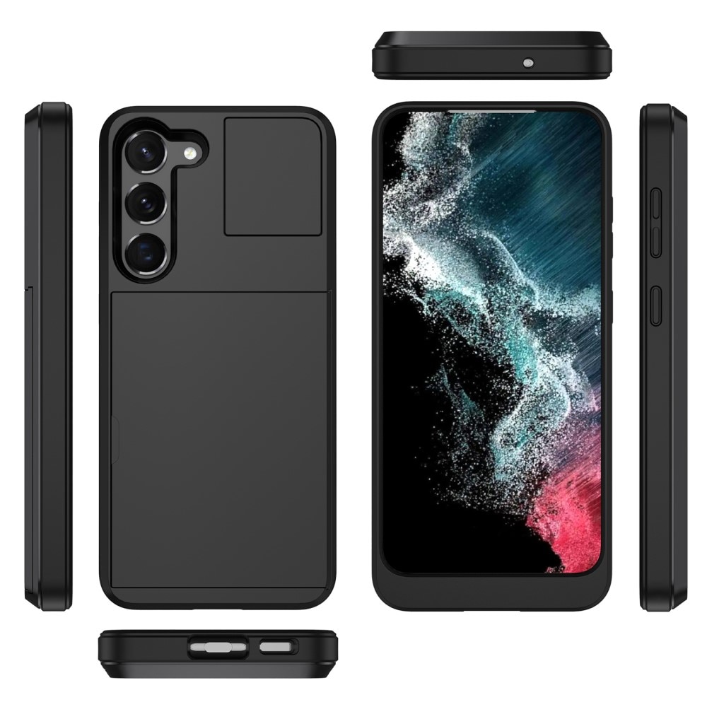 Coque à cartes Samsung Galaxy S23 Plus, Noir