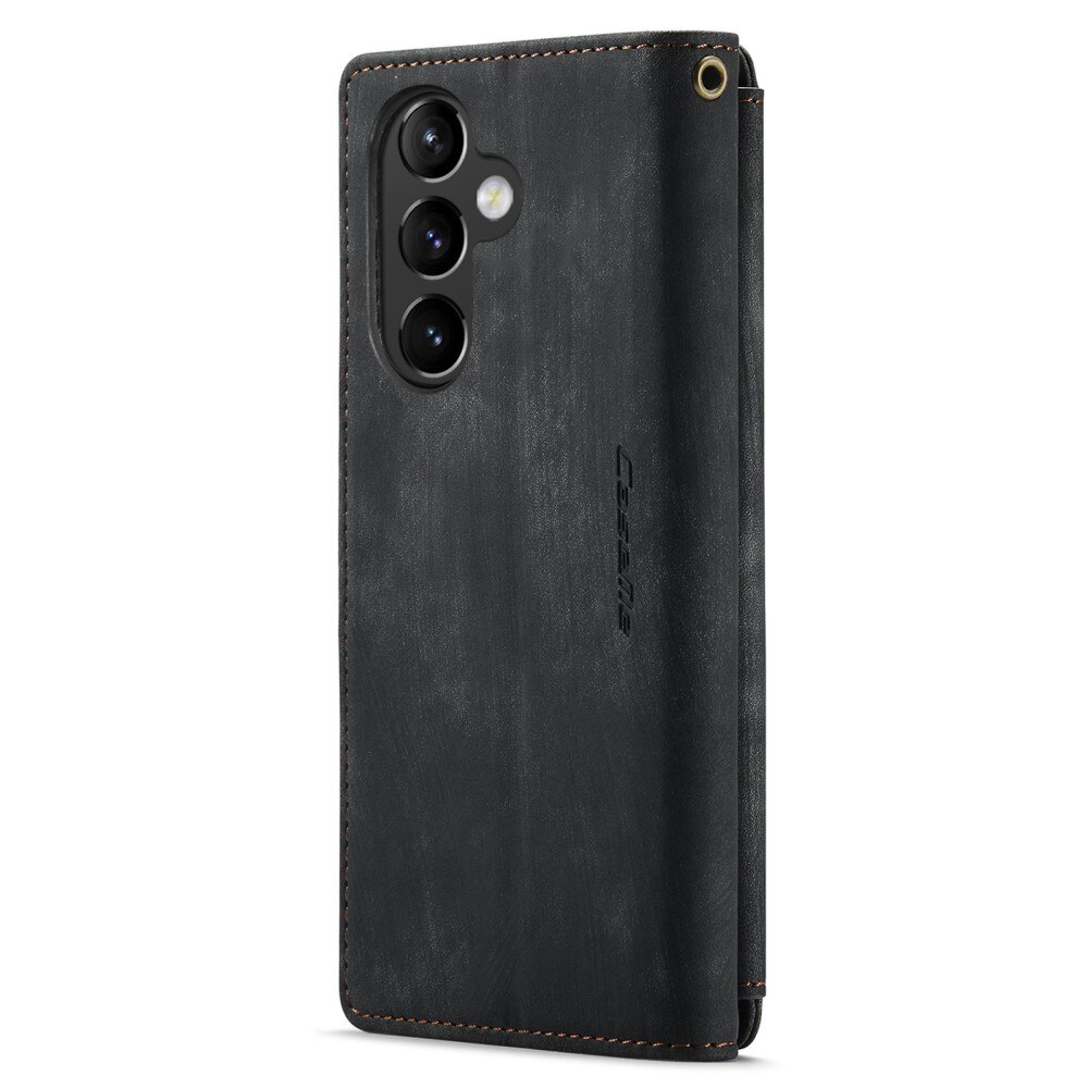 Étui portefeuille à glissière Samsung Galaxy A54, Noir