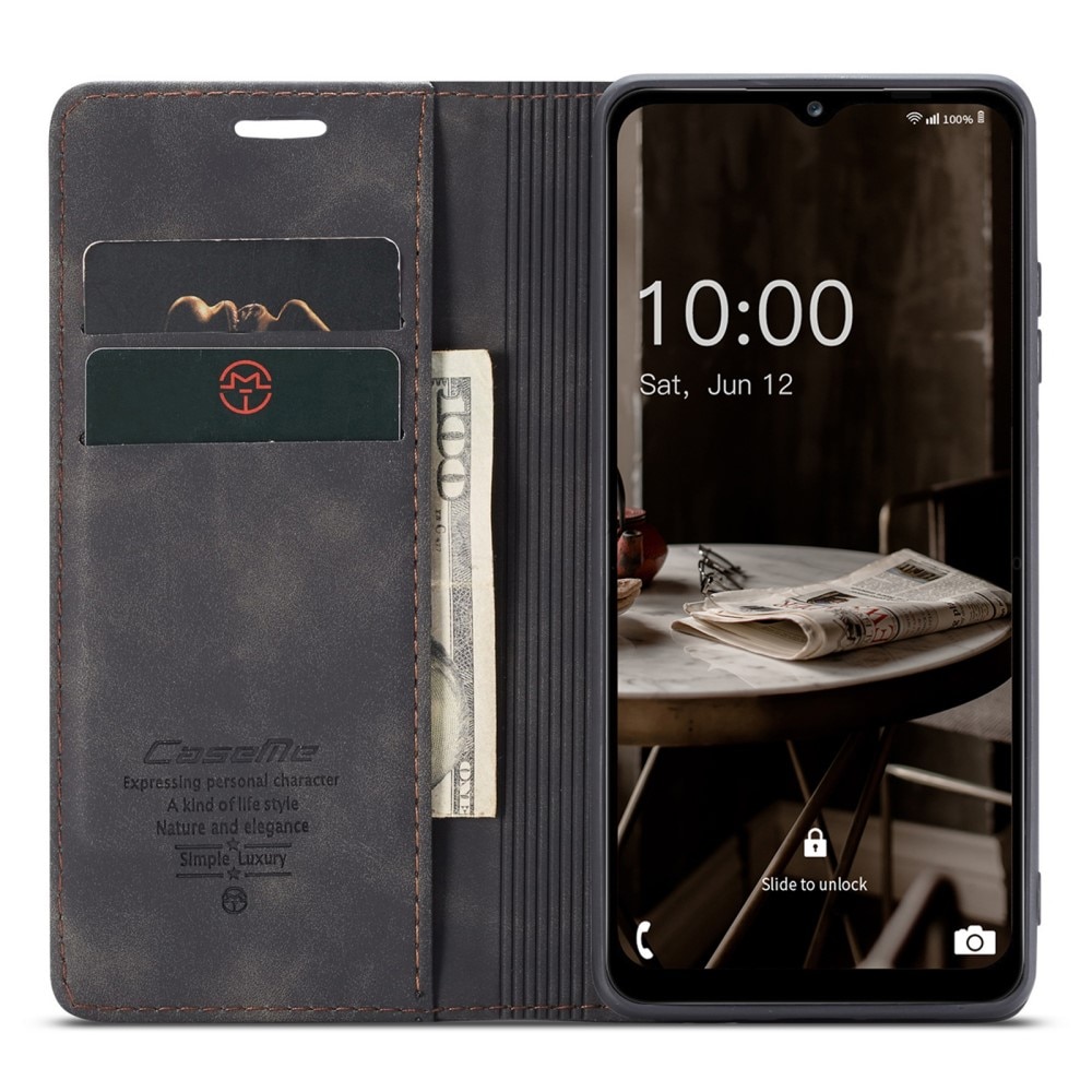 Étui portefeuille mince Samsung Galaxy A14, Noir