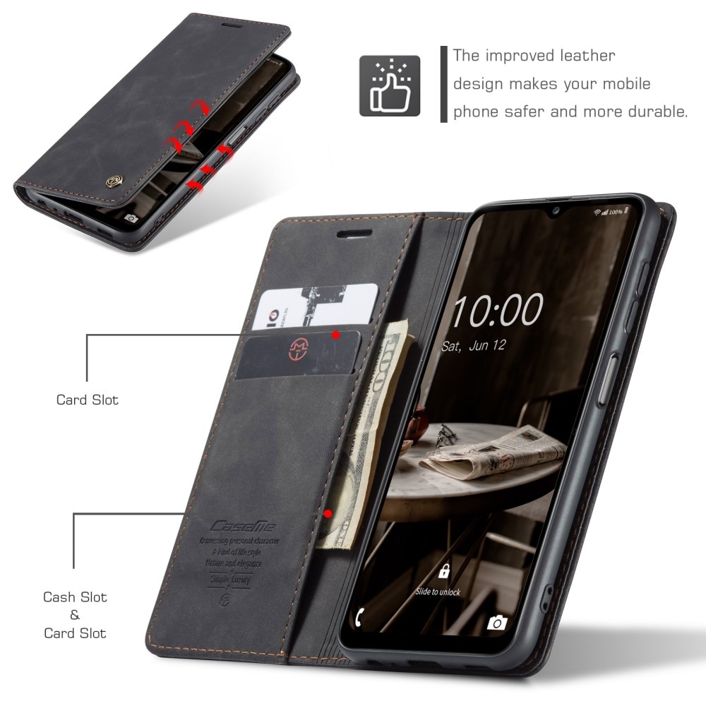 Étui portefeuille mince Samsung Galaxy A14, Noir