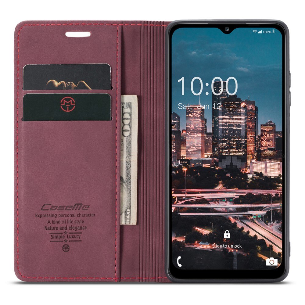 Étui portefeuille mince Samsung Galaxy A14, Rouge