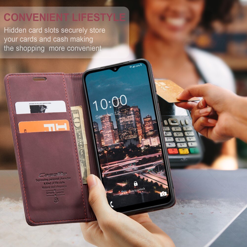Étui portefeuille mince Samsung Galaxy A14, Rouge