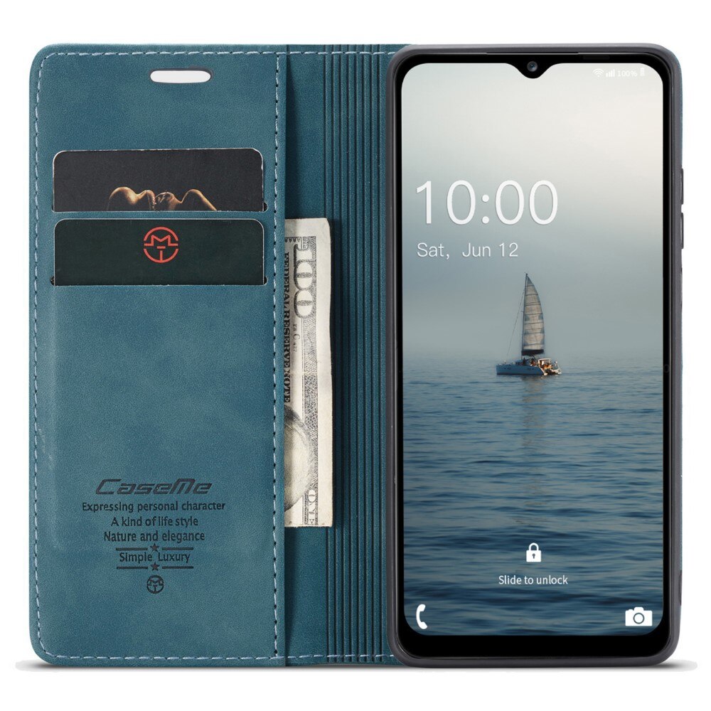 Étui portefeuille mince Samsung Galaxy A14, Bleu
