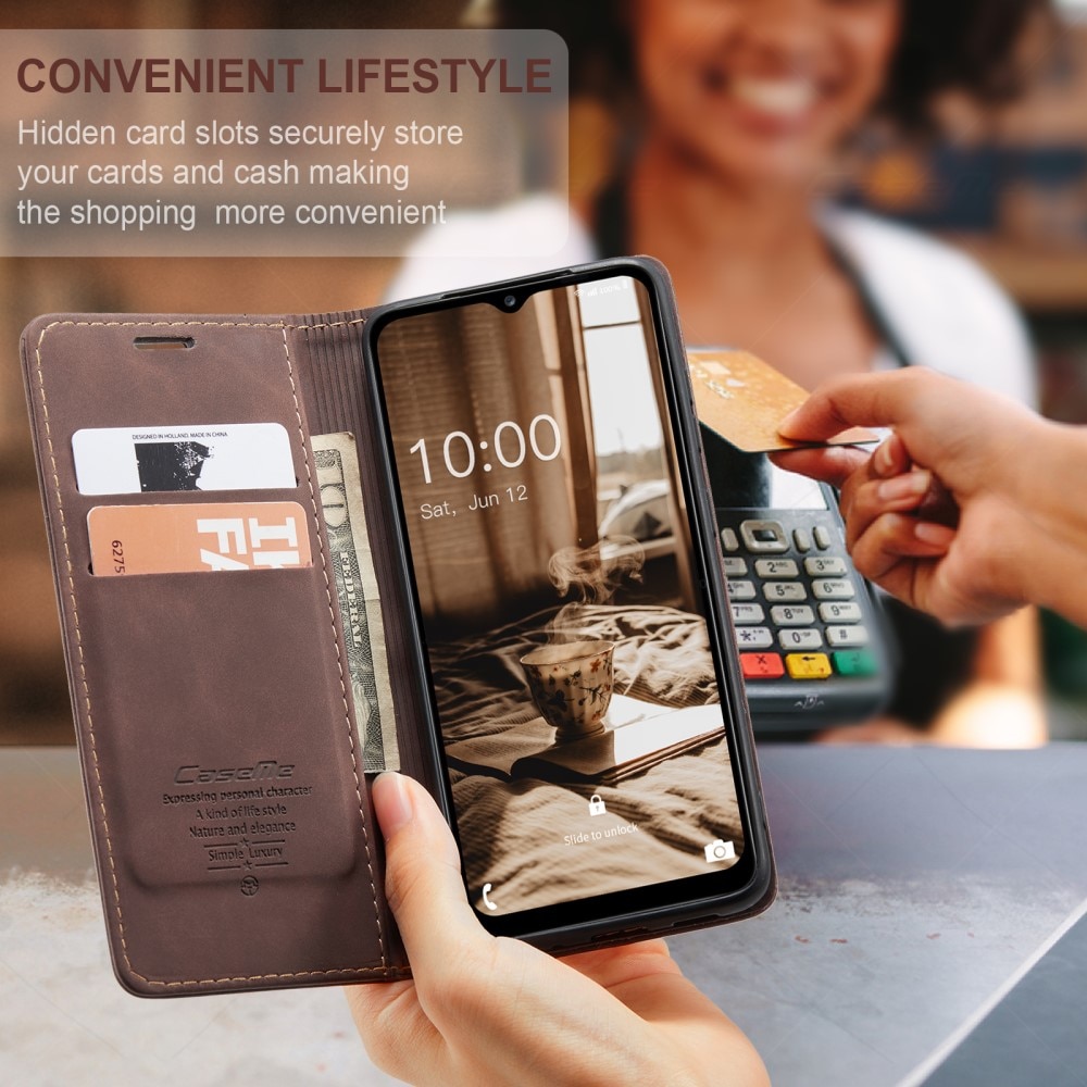 Étui portefeuille mince Samsung Galaxy A34, Marron
