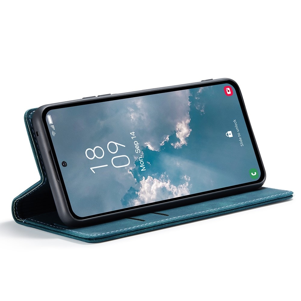 Étui portefeuille mince Samsung Galaxy A54, Bleu