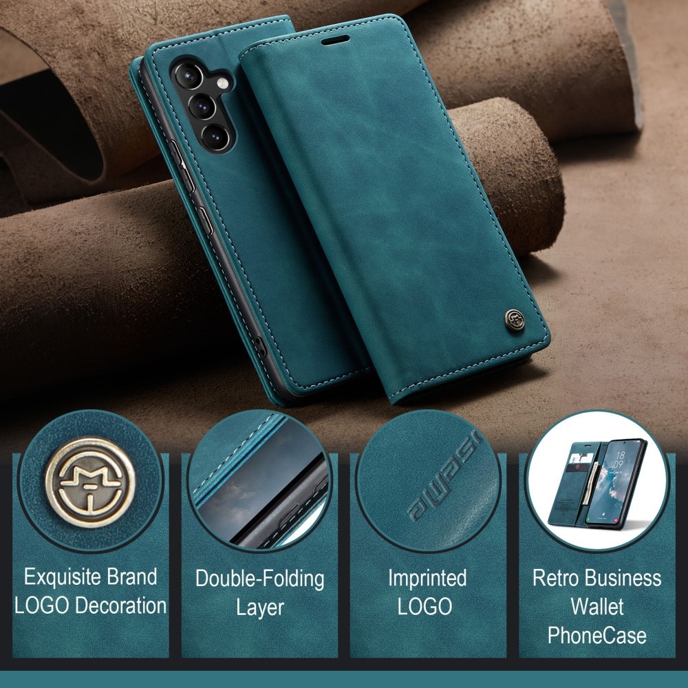 Étui portefeuille mince Samsung Galaxy A54, Bleu