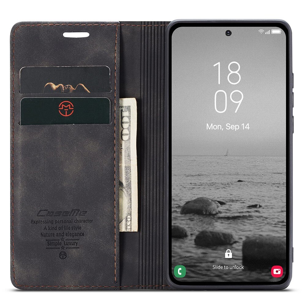 Étui portefeuille mince Samsung Galaxy A54, Noir