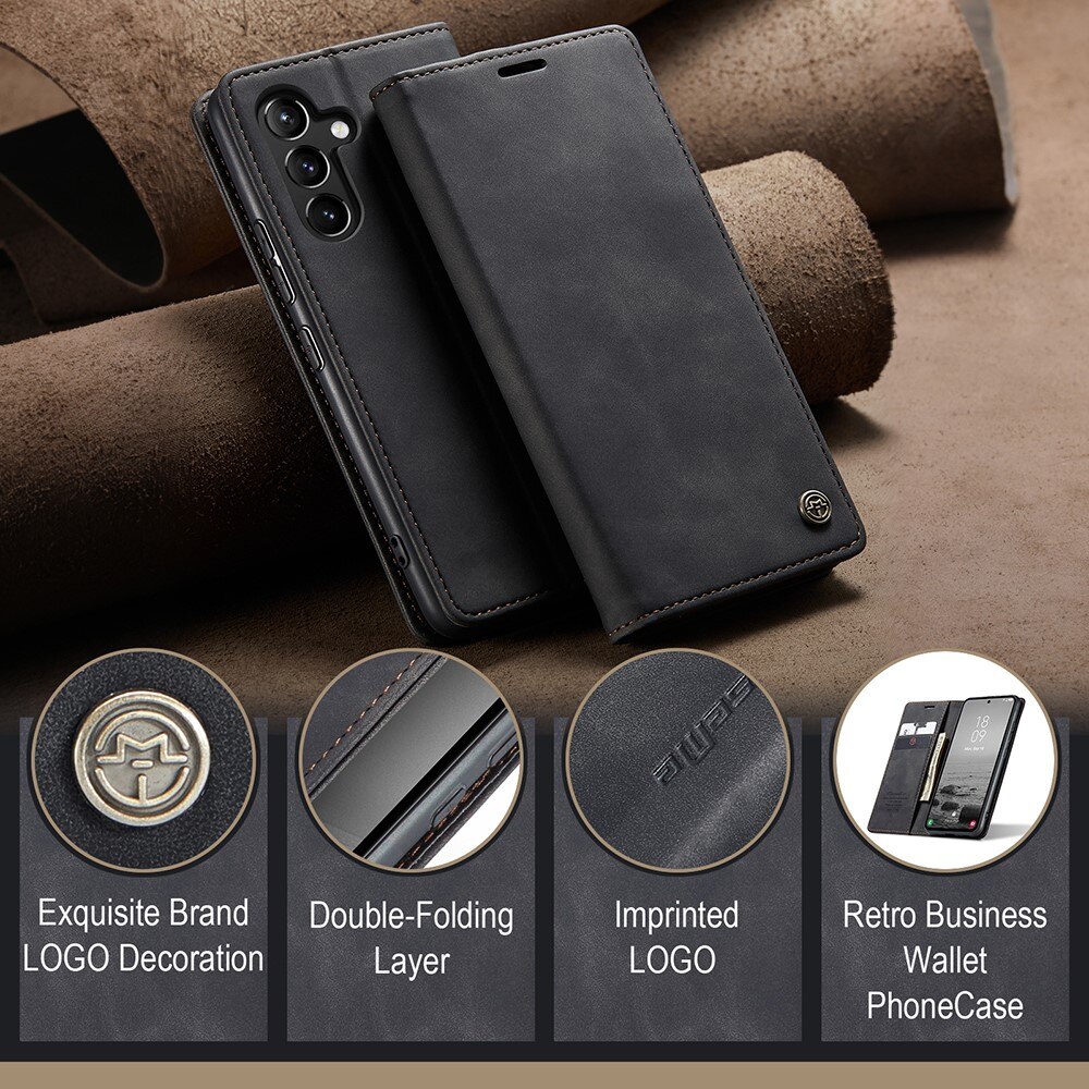 Étui portefeuille mince Samsung Galaxy A54, Noir