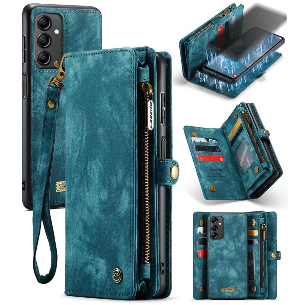 Étui portefeuille multi-cartes Samsung Galaxy A14, Bleu