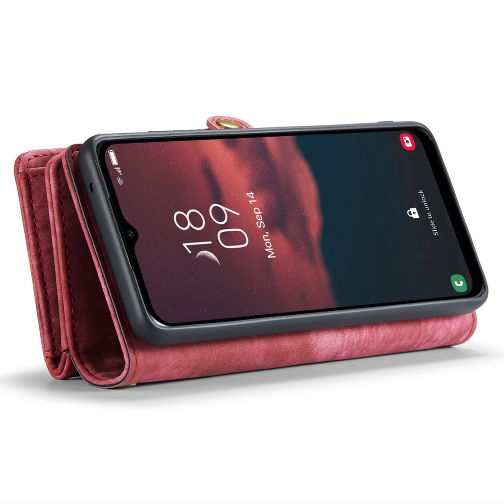 Étui portefeuille multi-cartes Samsung Galaxy A14, rouge