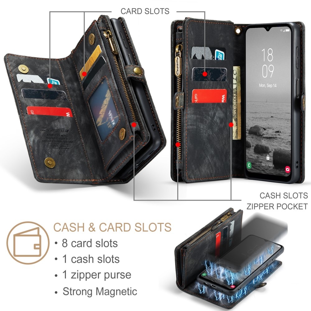 Étui portefeuille multi-cartes Samsung Galaxy A34, Gris