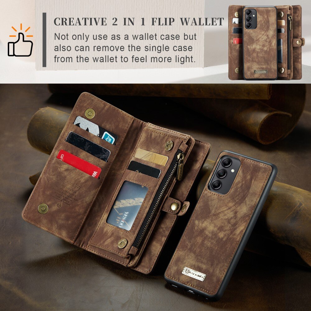Étui portefeuille multi-cartes Samsung Galaxy A34, Marron