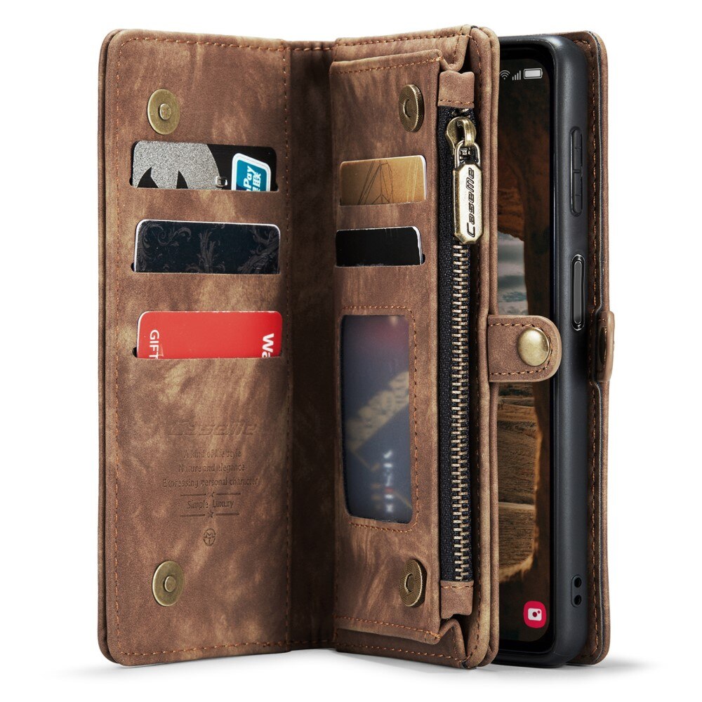 Étui portefeuille multi-cartes Samsung Galaxy A34, Marron