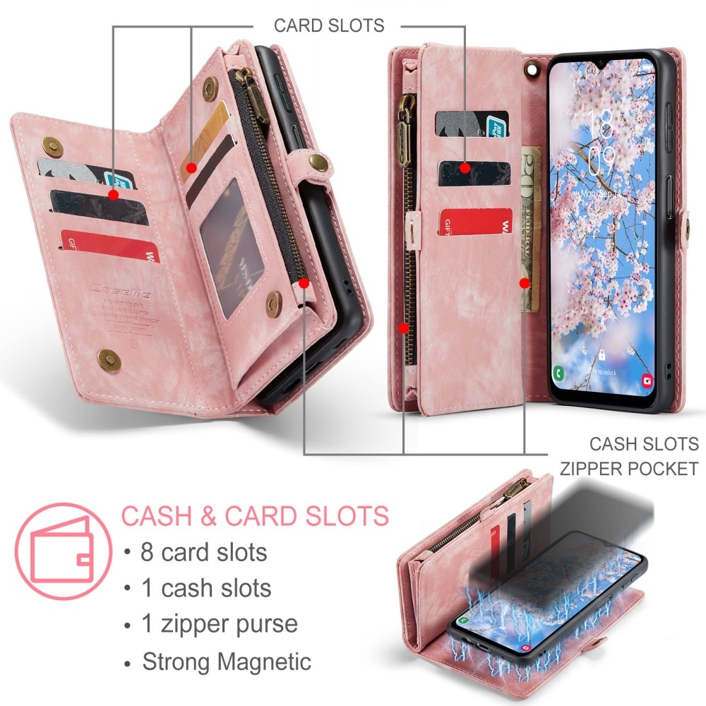 Étui portefeuille multi-cartes Samsung Galaxy A54, Rose