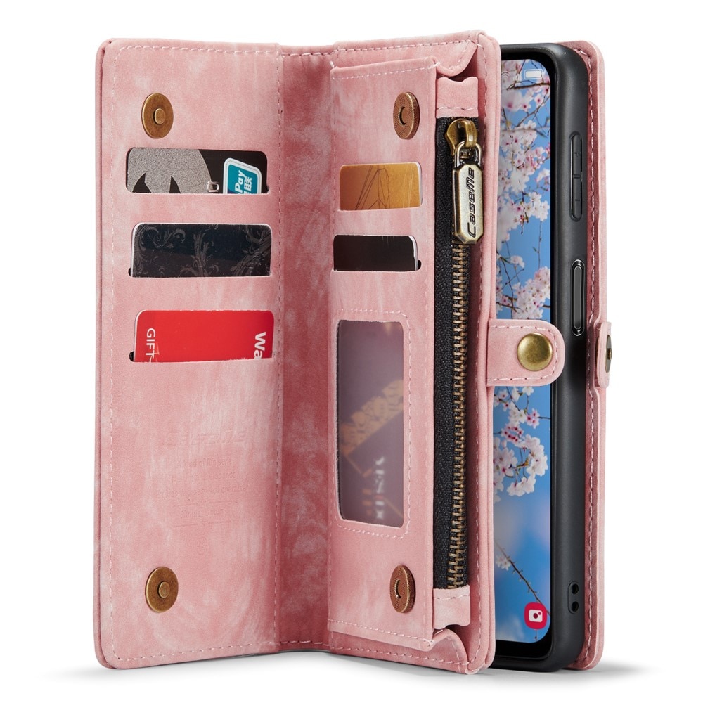 Étui portefeuille multi-cartes Samsung Galaxy A54, Rose