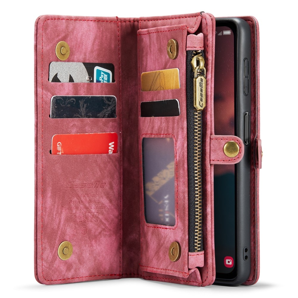 Étui portefeuille multi-cartes Samsung Galaxy A54, Rouge