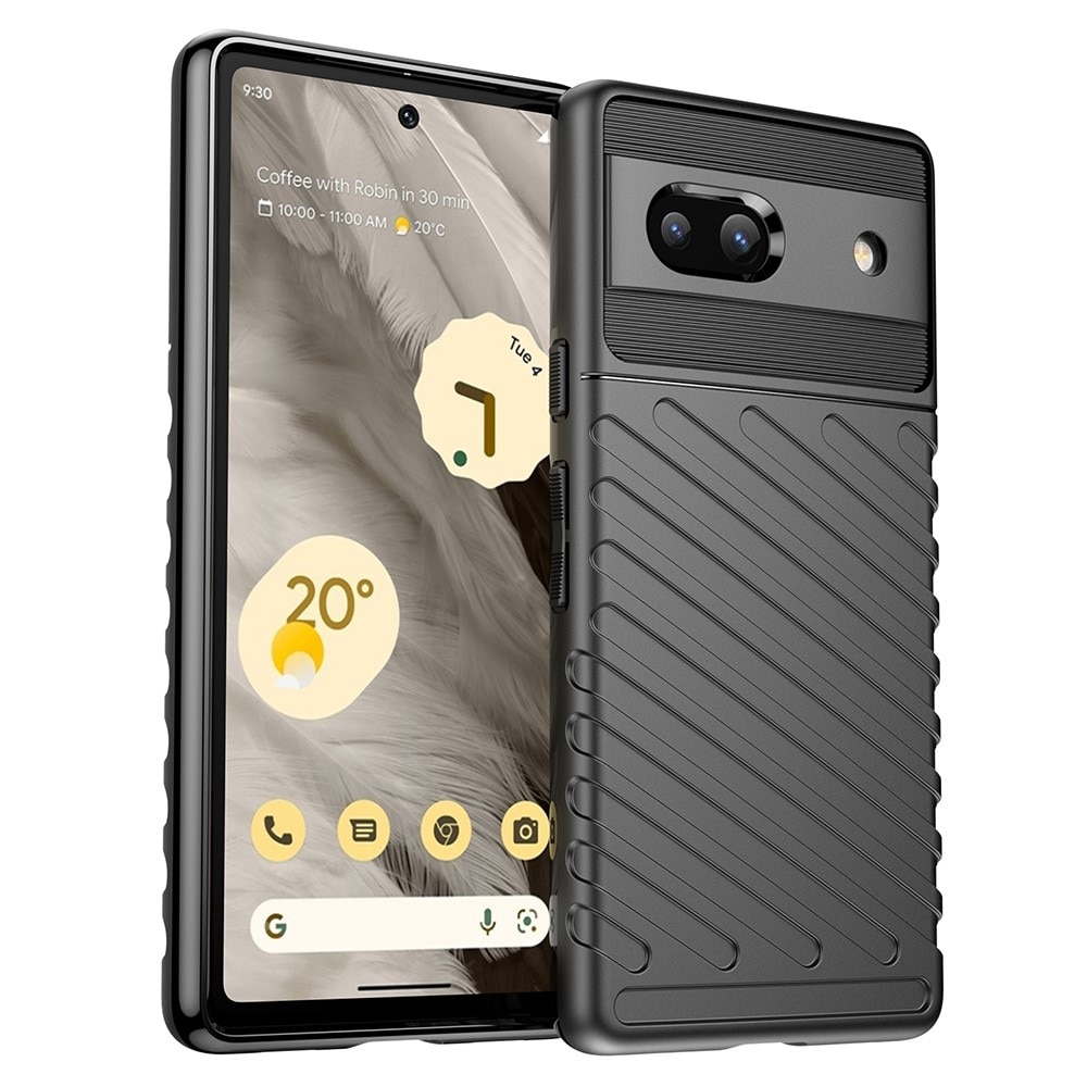 Coque Thunder TPU Google Pixel 7a, noir