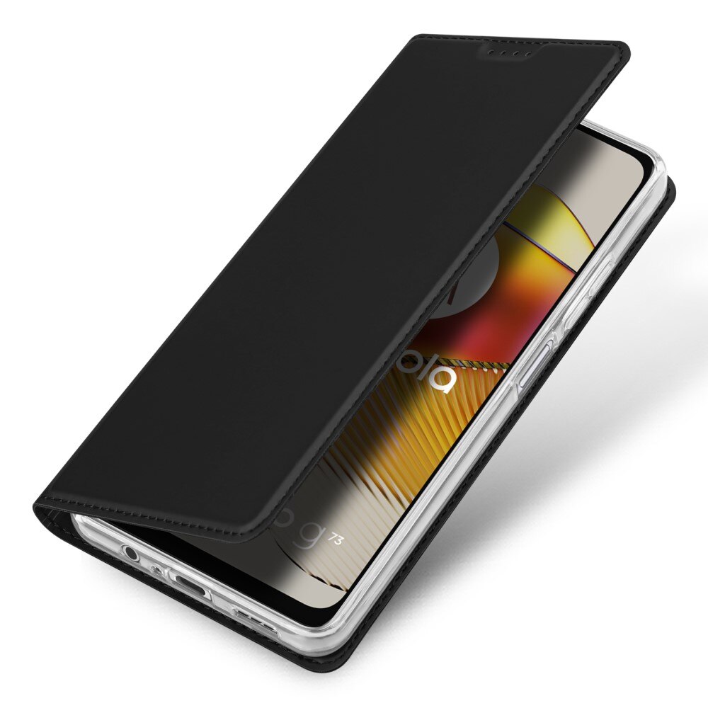 Étui portefeuille Skin Pro Series Motorola Moto G73, Noir