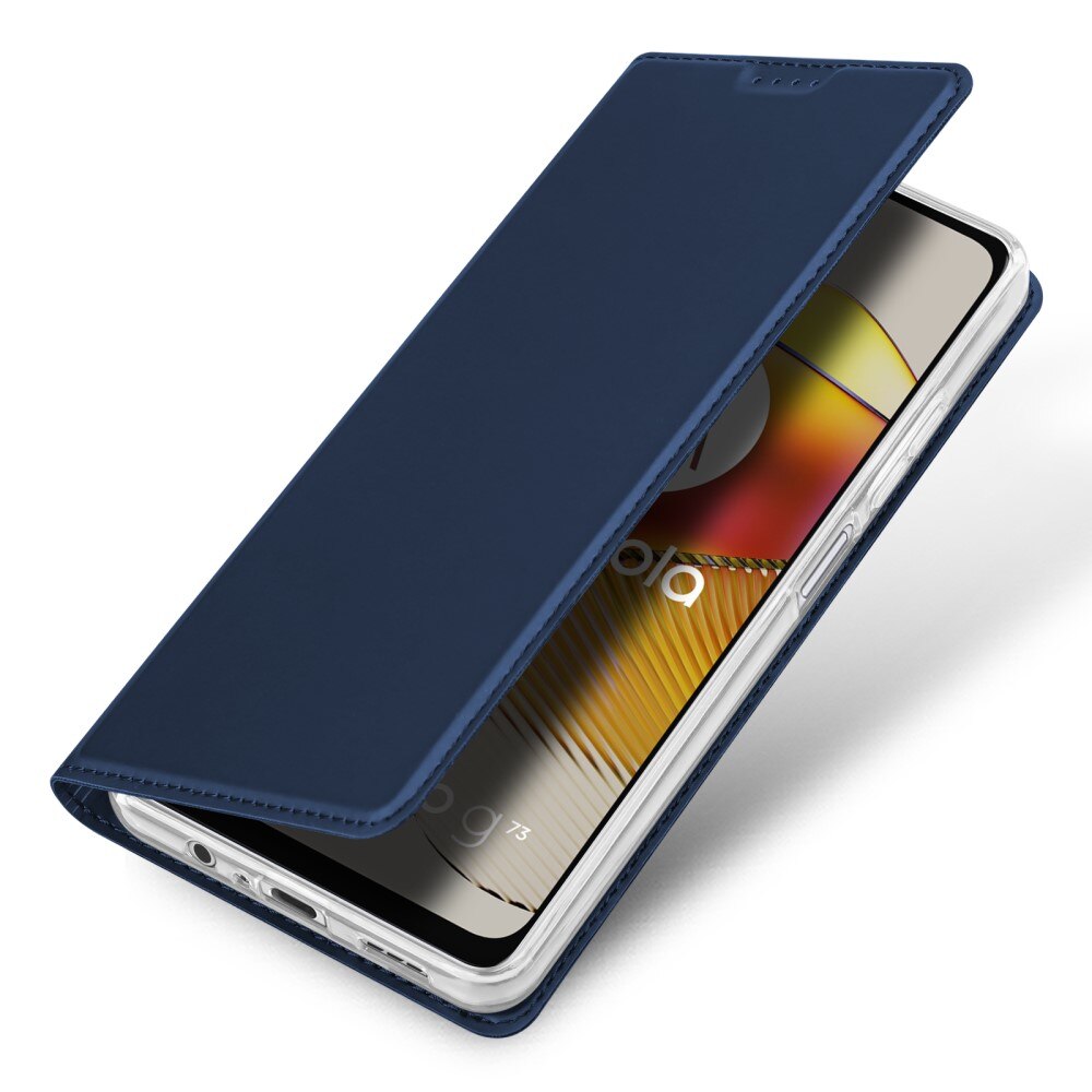 Étui portefeuille Skin Pro Series Motorola Moto G73, Bleu