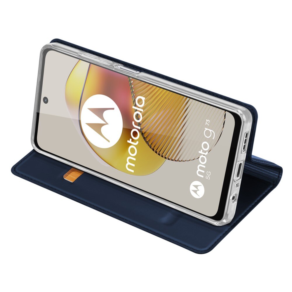 Étui portefeuille Skin Pro Series Motorola Moto G73, Bleu
