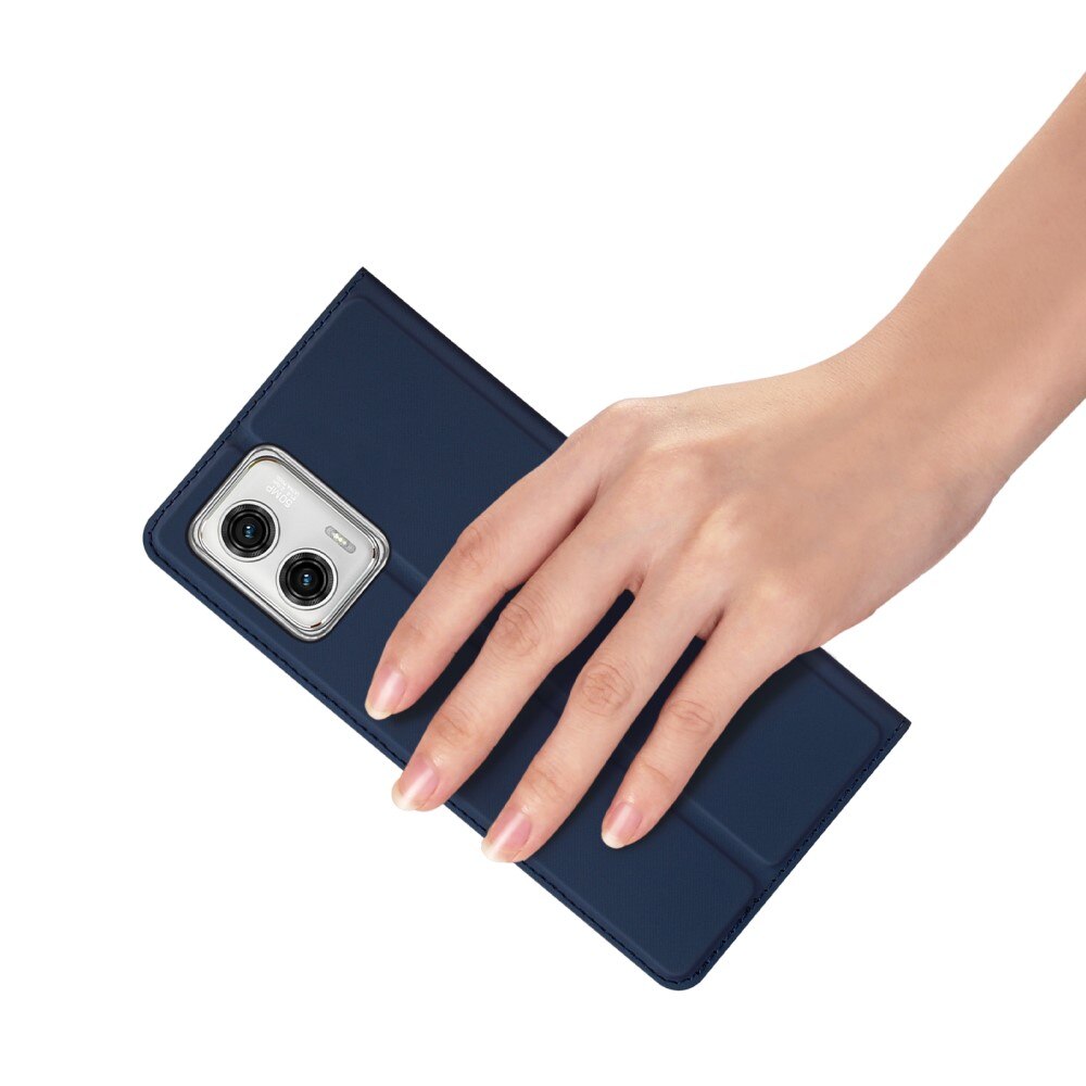 Étui portefeuille Skin Pro Series Motorola Moto G73, Bleu