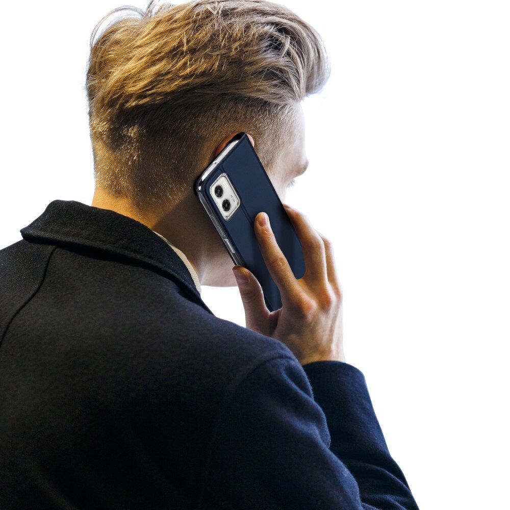 Étui portefeuille Skin Pro Series Motorola Moto G73, Bleu
