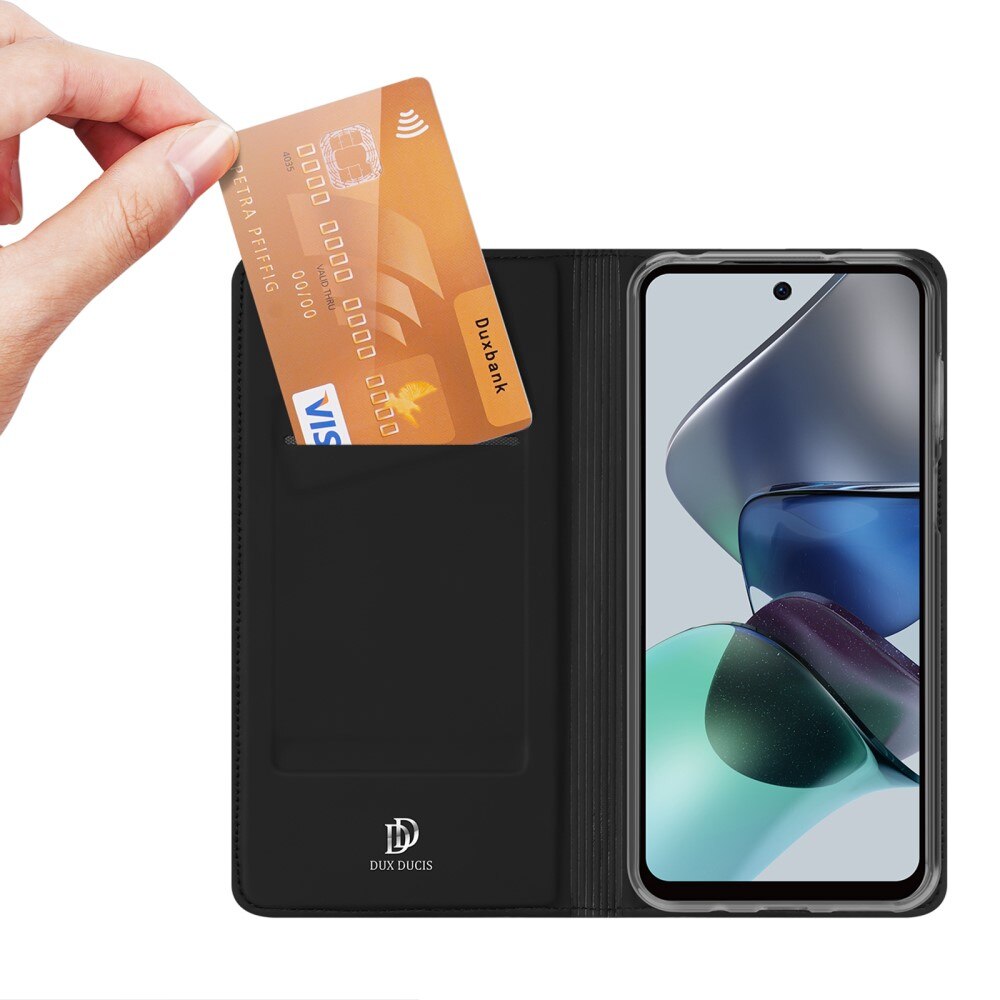 Étui portefeuille Skin Pro Series Motorola Moto G23, Noir