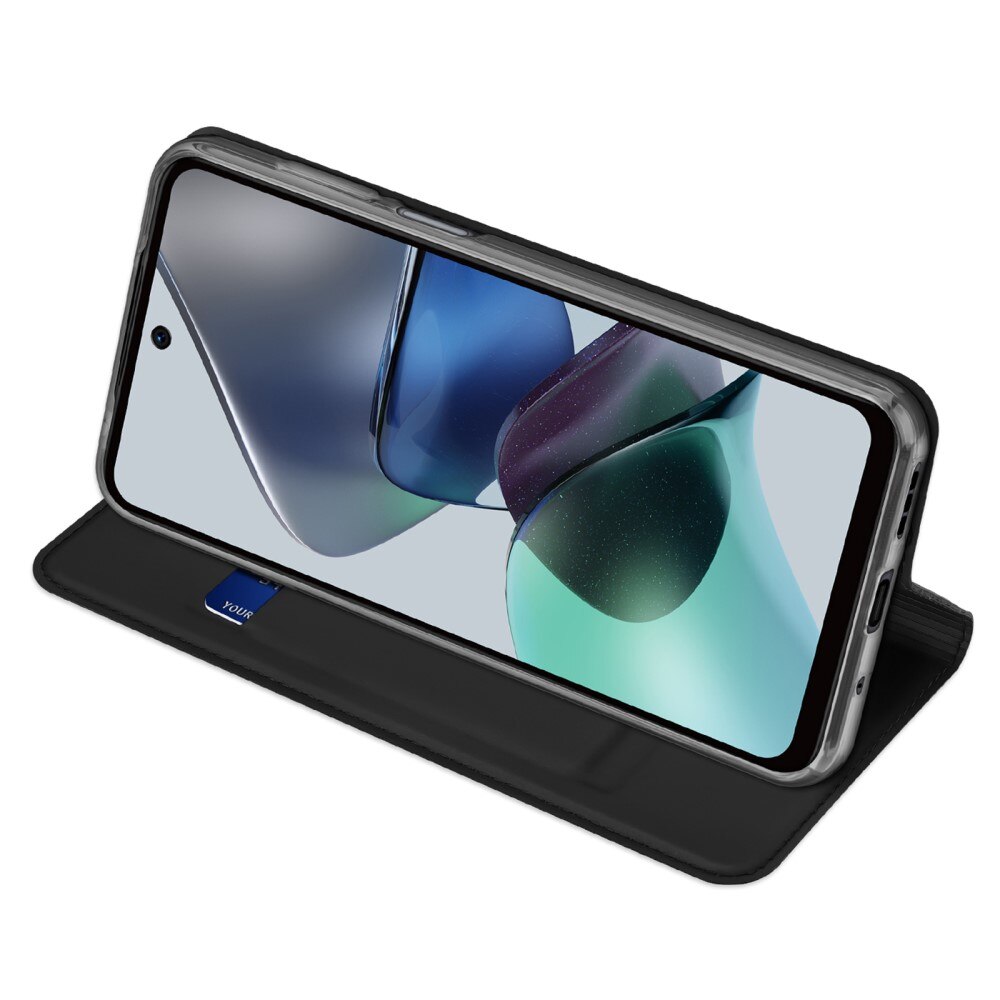Étui portefeuille Skin Pro Series Motorola Moto G23, Noir