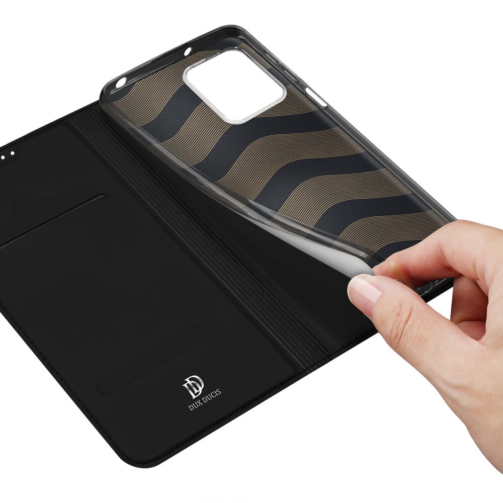 Étui portefeuille Skin Pro Series Motorola Moto G23, Noir