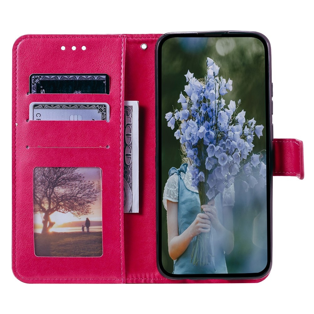 Étui en cuir Mandala Xiaomi Redmi 12C, rose