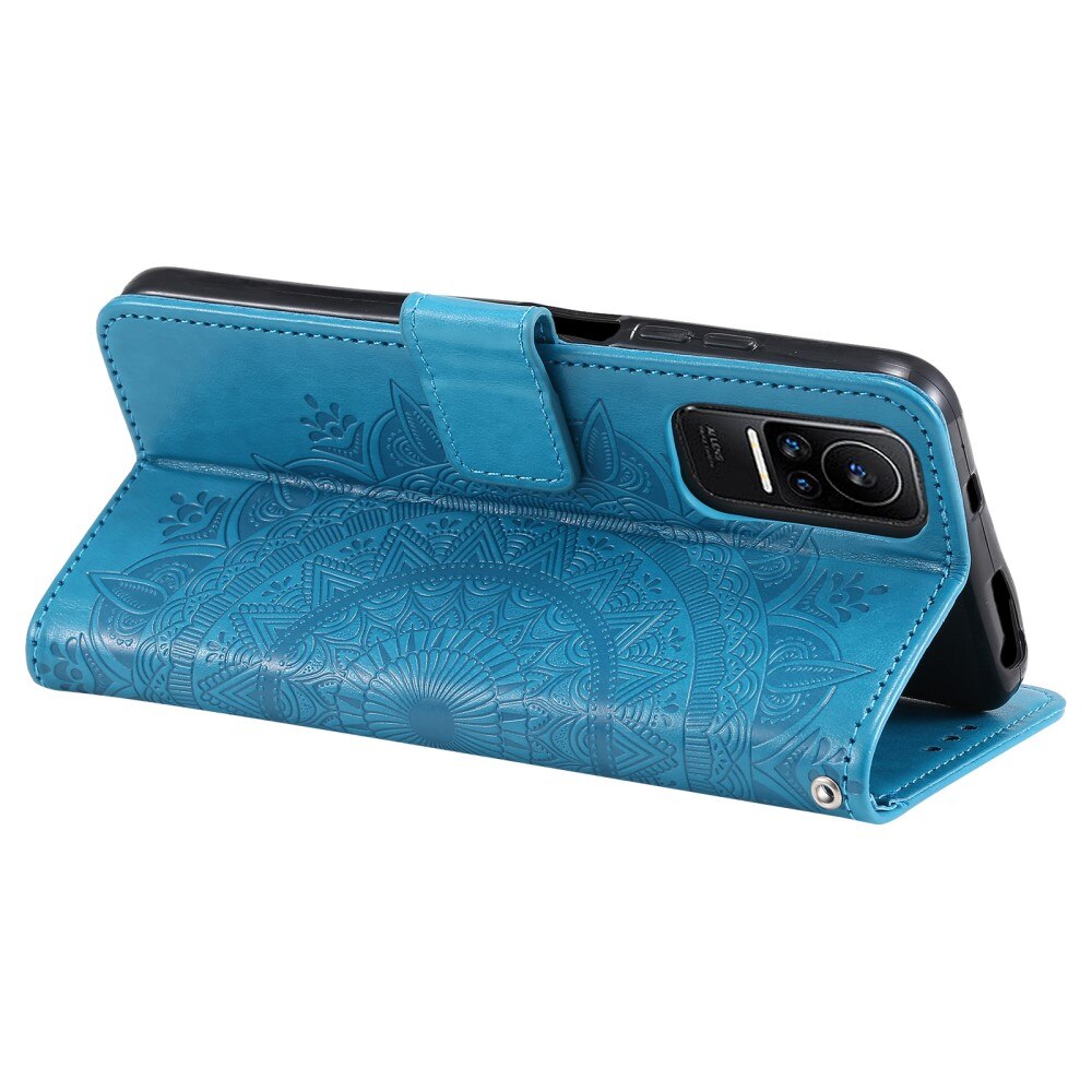 Étui en cuir Mandala Xiaomi 13 Lite, bleu