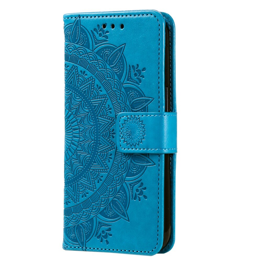 Étui en cuir Mandala Xiaomi 13 Lite, bleu