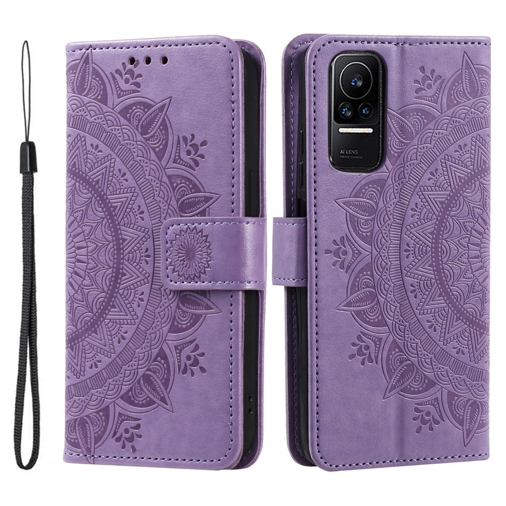 Étui en cuir Mandala Xiaomi 13 Lite, violet