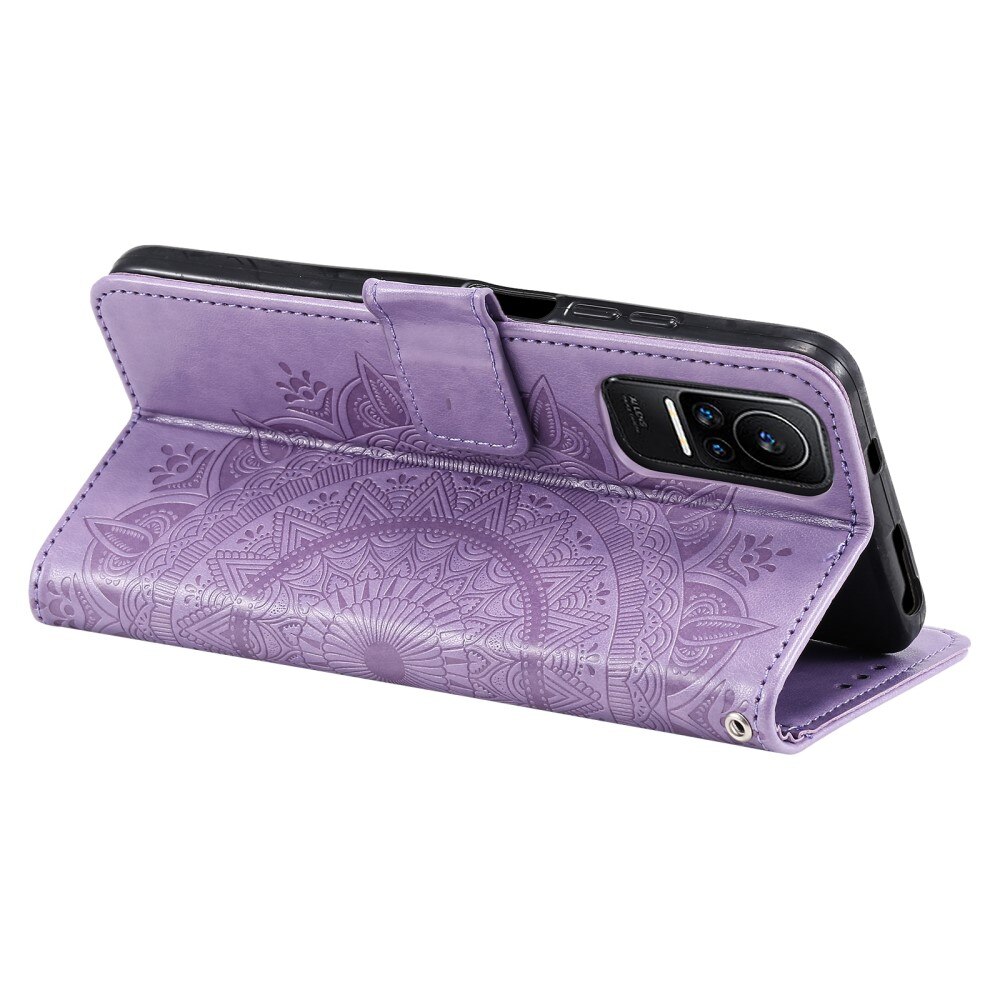 Étui en cuir Mandala Xiaomi 13 Lite, violet