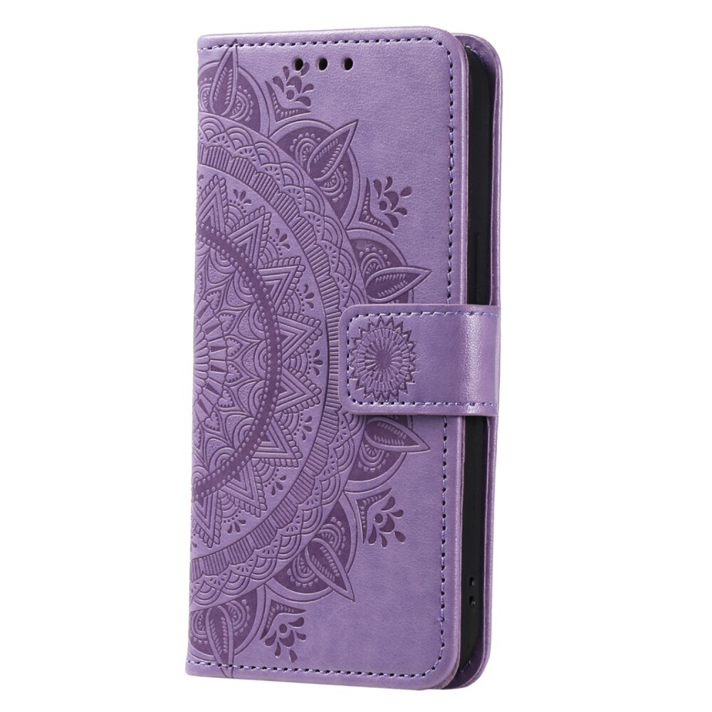 Étui en cuir Mandala Xiaomi 13 Lite, violet