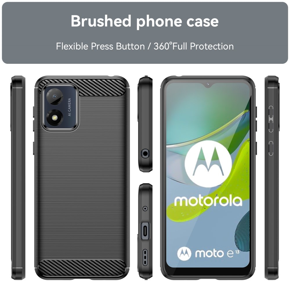 Coque TPU Brushed Motorola Moto E13, Black
