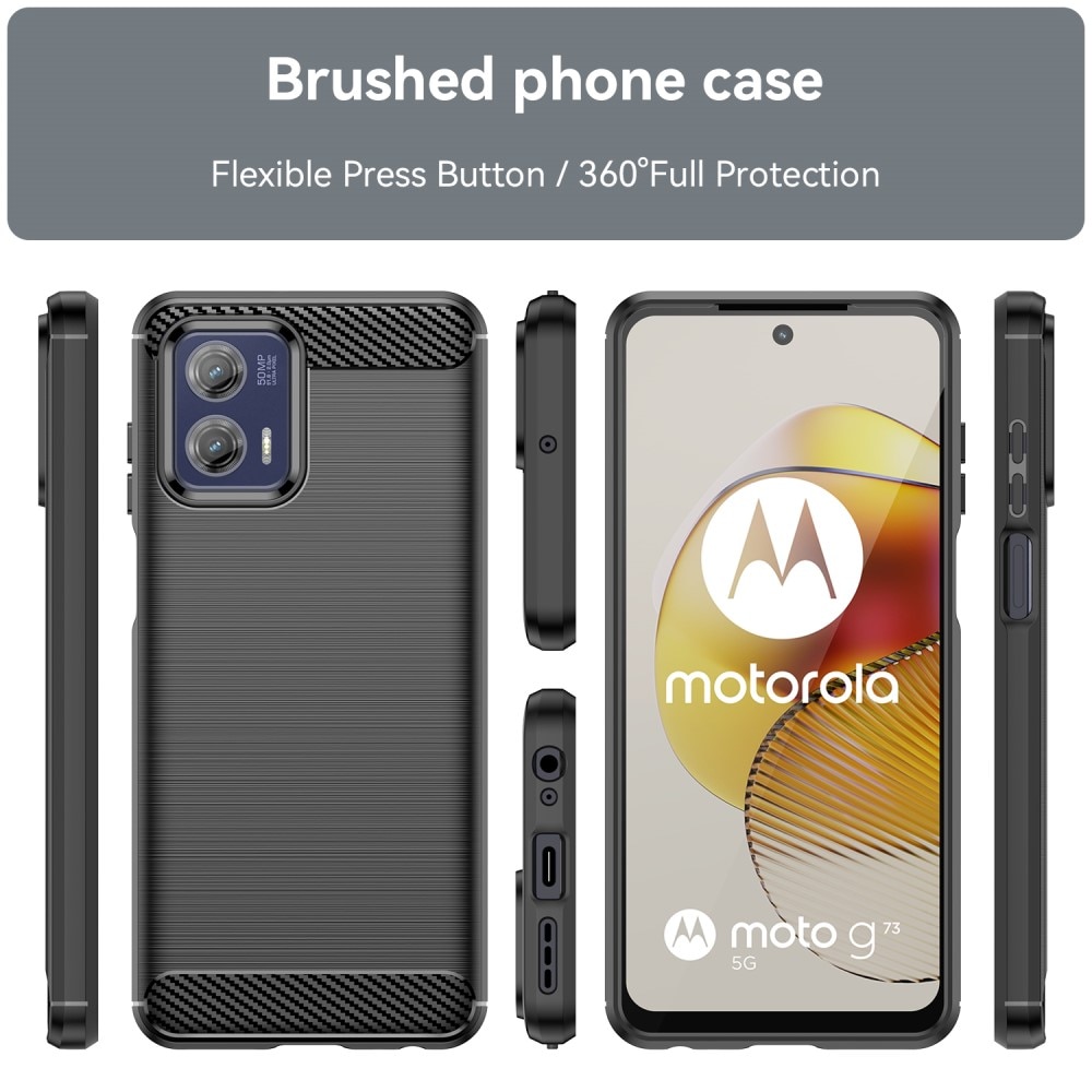 Coque TPU Brushed Motorola Moto G73, Black