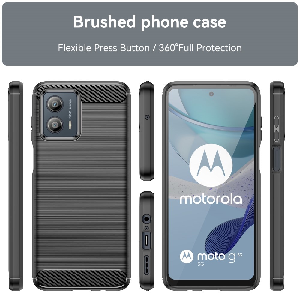Coque TPU Brushed Motorola Moto G53, Black