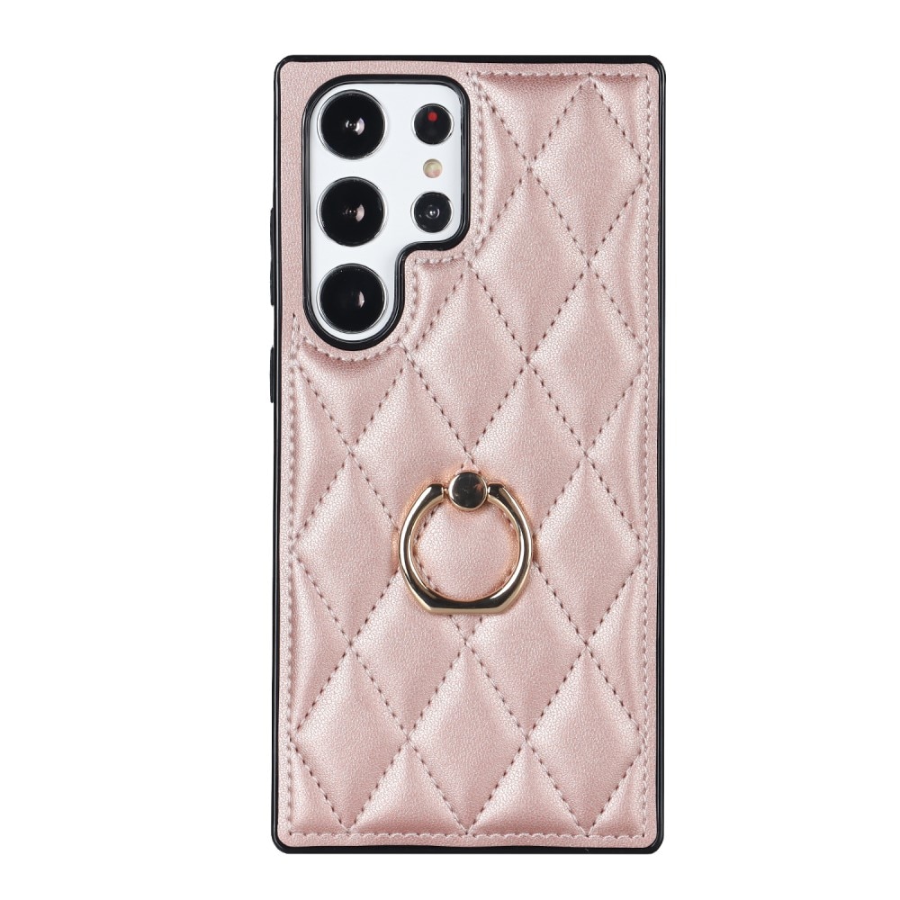 Coque Finger Ring Samsung Galaxy S23 Ultra, Quilted or rose