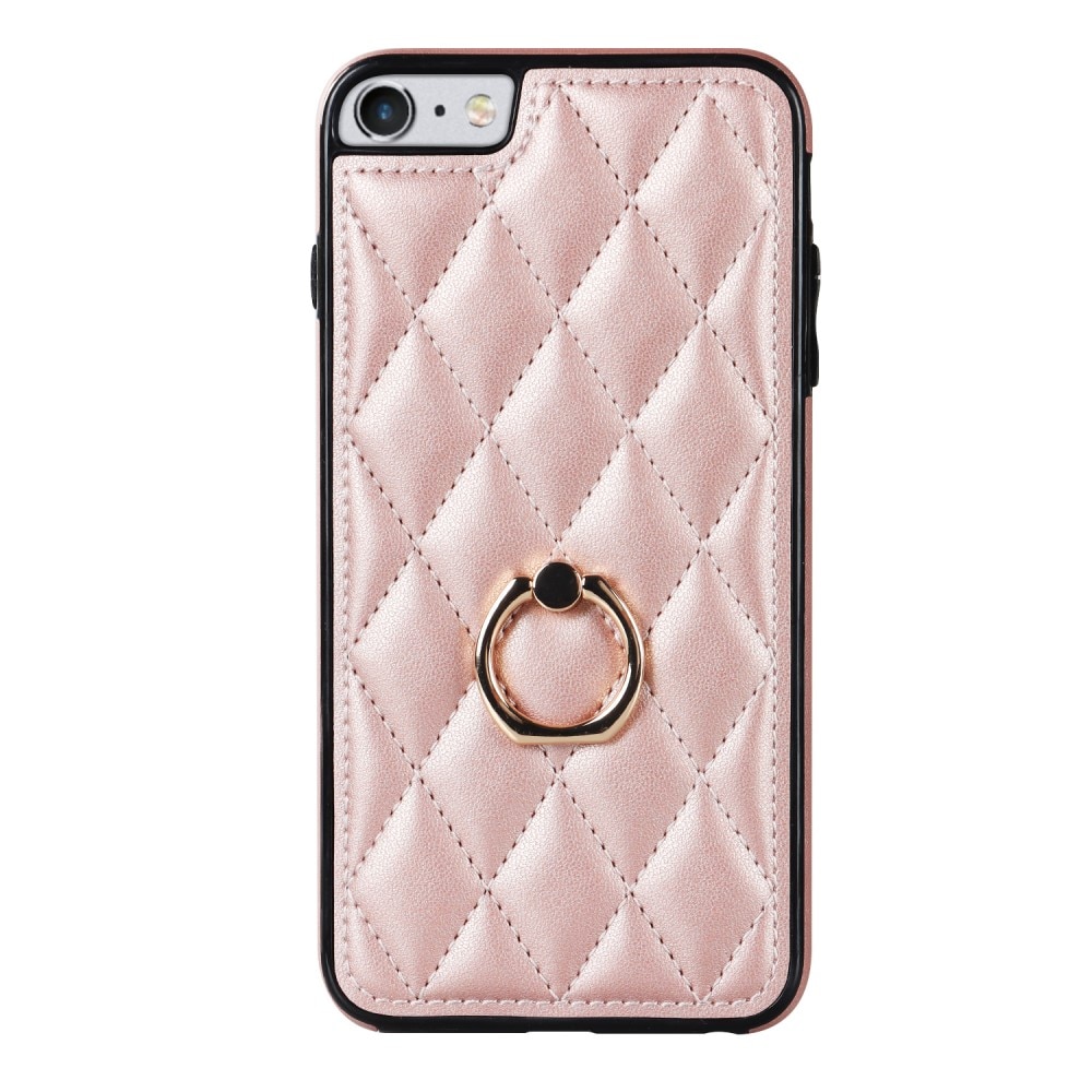 Coque Finger Ring iPhone SE (2020), Quilted or rose