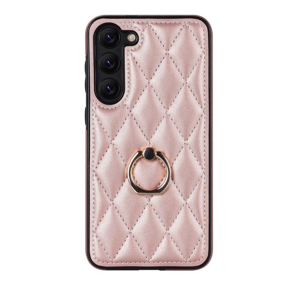 Coque Finger Ring Samsung Galaxy S23, Quilted or rose