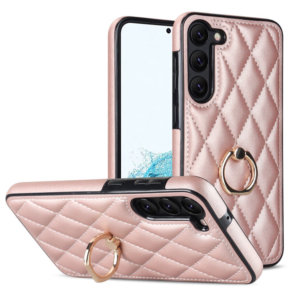 Coque Finger Ring Samsung Galaxy S23 Plus, Quilted or rose