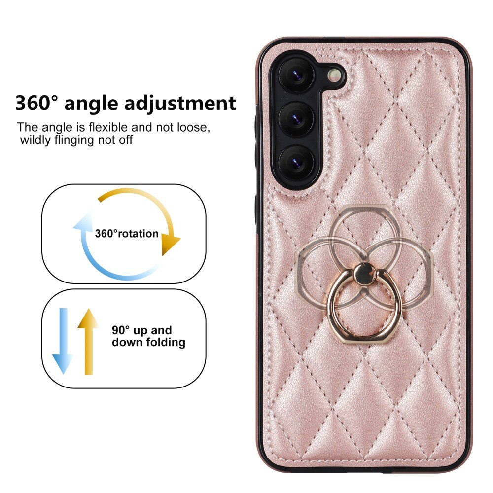 Coque Finger Ring Samsung Galaxy S23 Plus, Quilted or rose